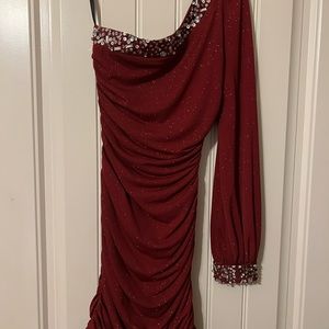 Short maroon dress - size S
